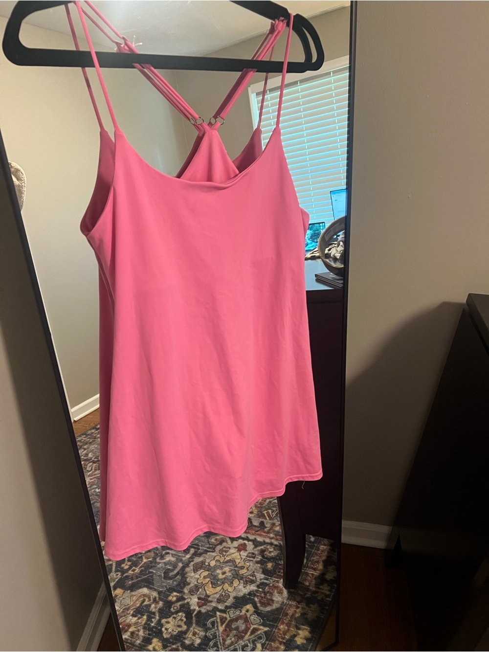 Sleeveless Pink Mini Dress with Strappy Back